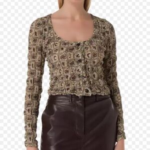 Nanushka Roseen Scooped Neck Top